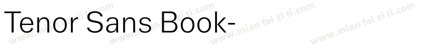 Tenor Sans Book字体转换